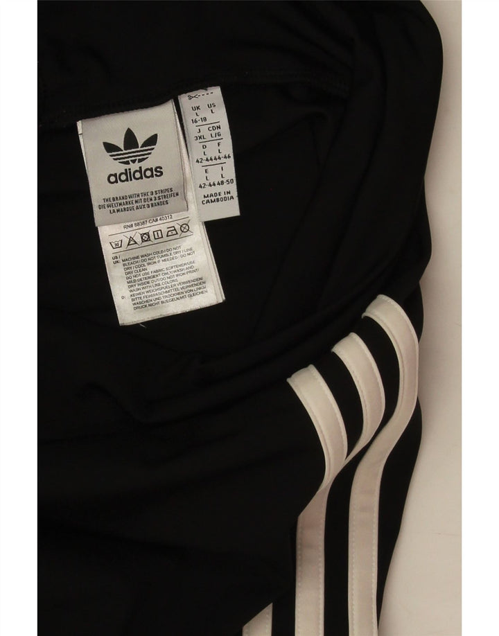 Legginsy damskie Adidas UK 16/18, duże, czarne, poliestrowe