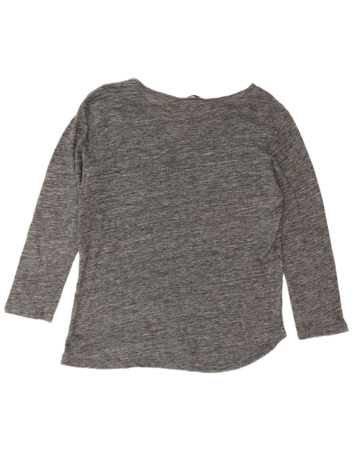 Zara Dame Top 3/4 ærmer UK 14 Medium Grey Flecked