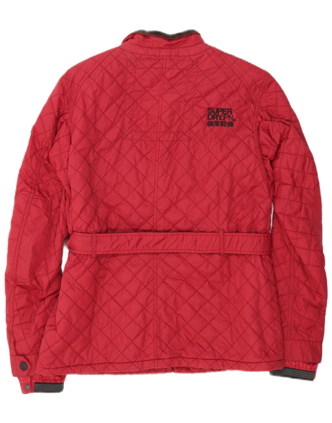 Damska pikowana kurtka Superdry UK 18 XL, czerwony nylon