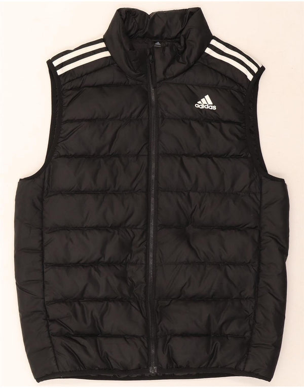 Adidas Mens párnázott Gilet UK 38 közepes fekete poliészter