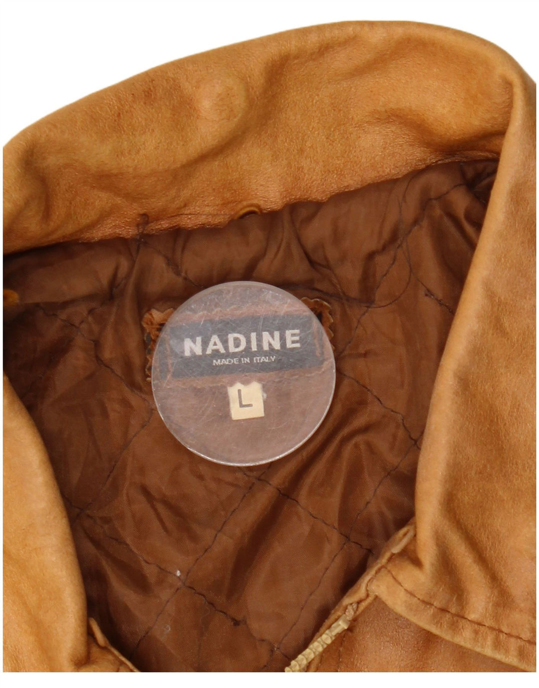 Nadine Mens Leather Jacket UK 40 Large Brown Leather