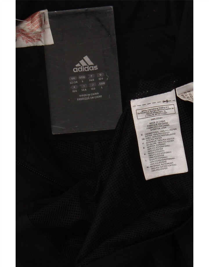 Adidas Boys Predator Tracksuit Top Jacket 13-14 Years Black Polyester