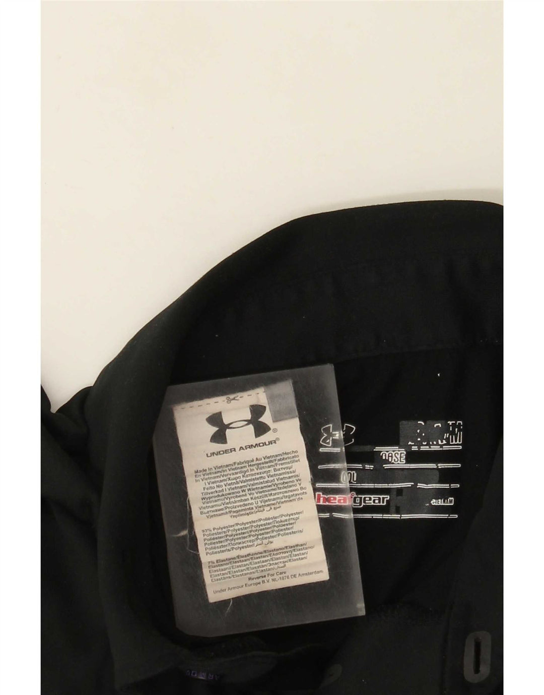 Polo Under Armour da uomo Heat Gear, poliestere nero medio