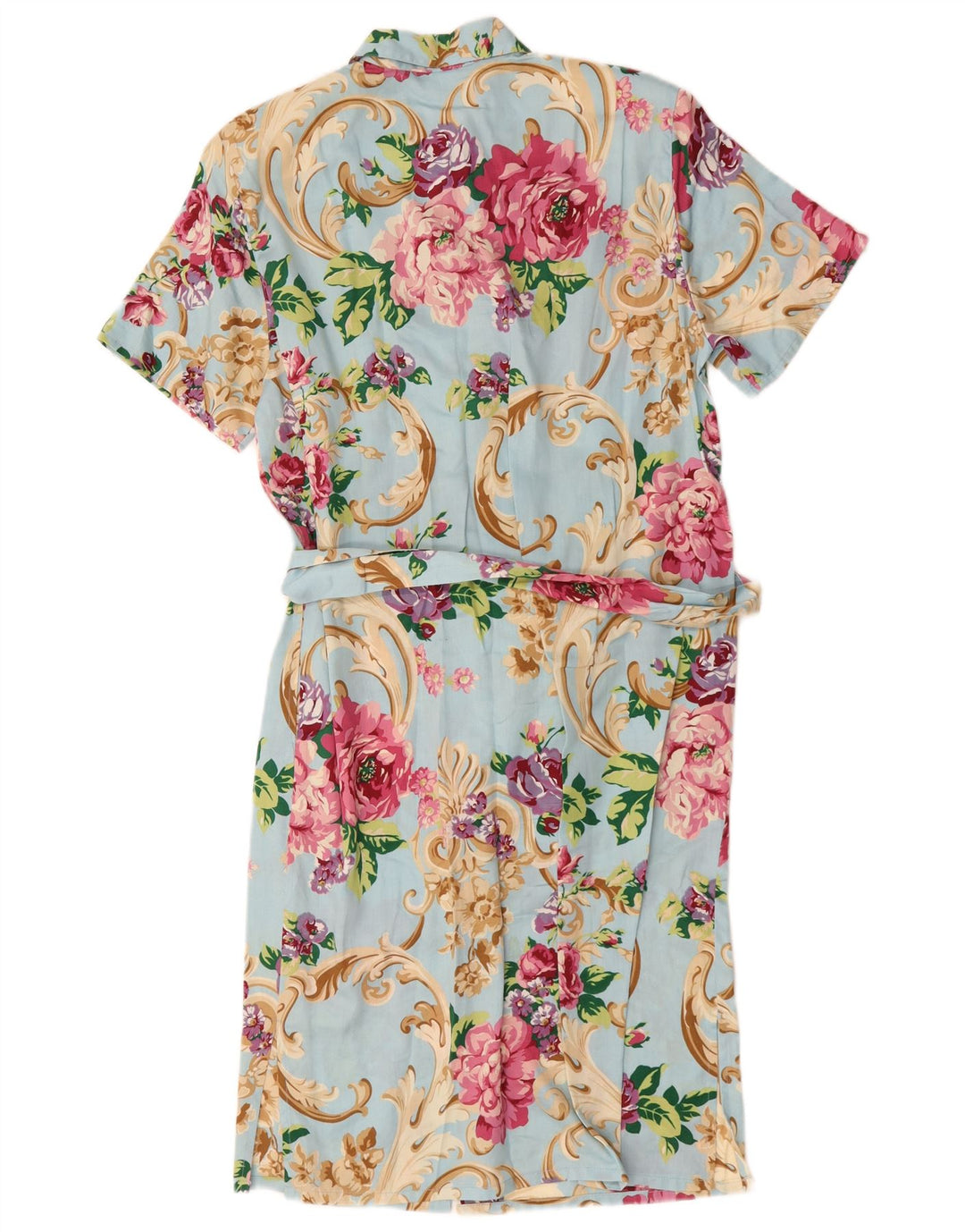 Elle Womens Shirt Dress IT 44 Medium Blue Floral