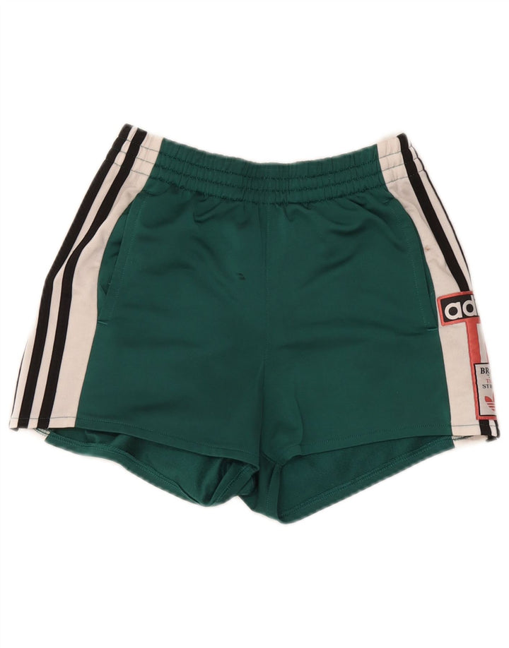 Adidas Damen Graphic Sport Shorts Mittelgrünes Colourblock-Polyester