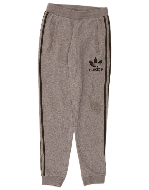 Pantaloni da tuta da uomo Adidas Joggers in cotone chiazzato grigio medio