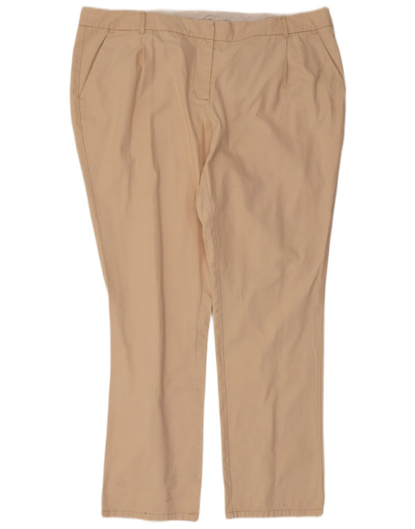 Boden Damen Slim Chinohose UK 22 3XL W44 L32 Beige Baumwolle