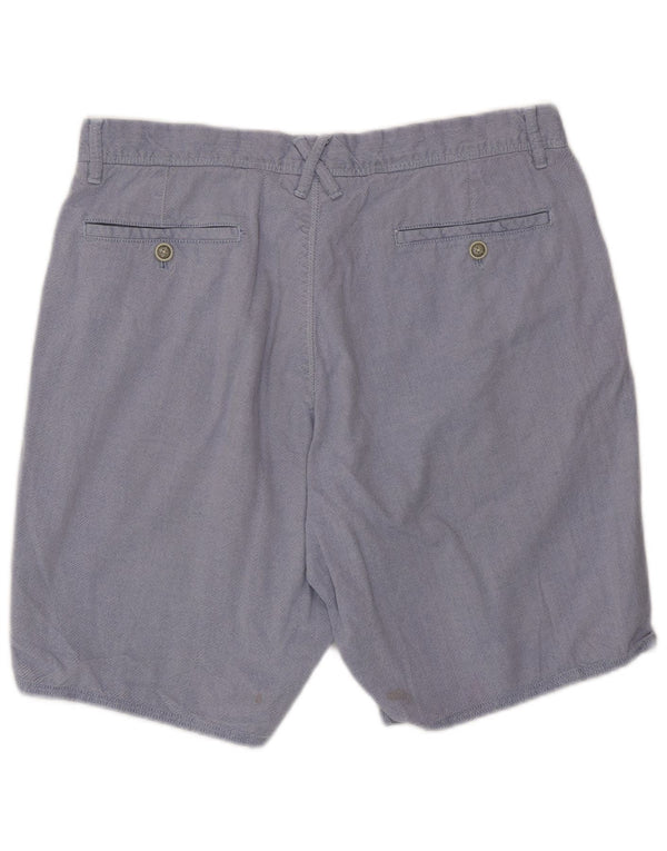 Massimo Dutti Herre Chino Shorts EU 42 Large W32 Blå Bomuld