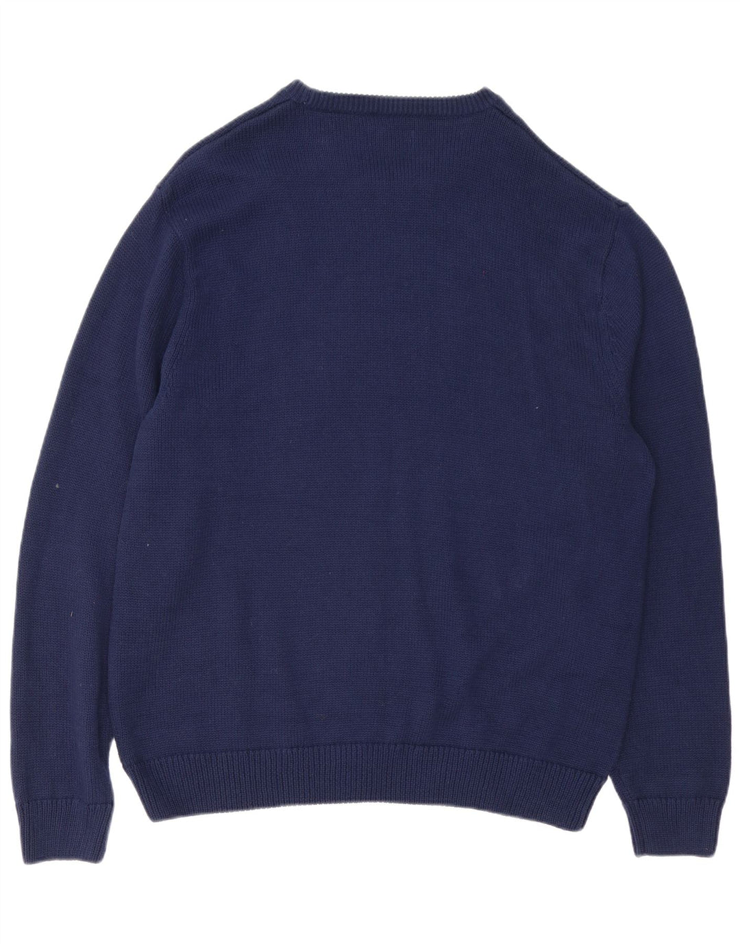 Chaps Mens Crew Neck Jumper Sweater XL Navy Blue Cotton