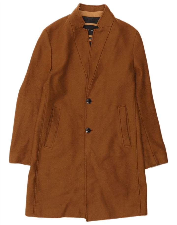 Zara Herre Overfrakke UK 38 Medium Brun