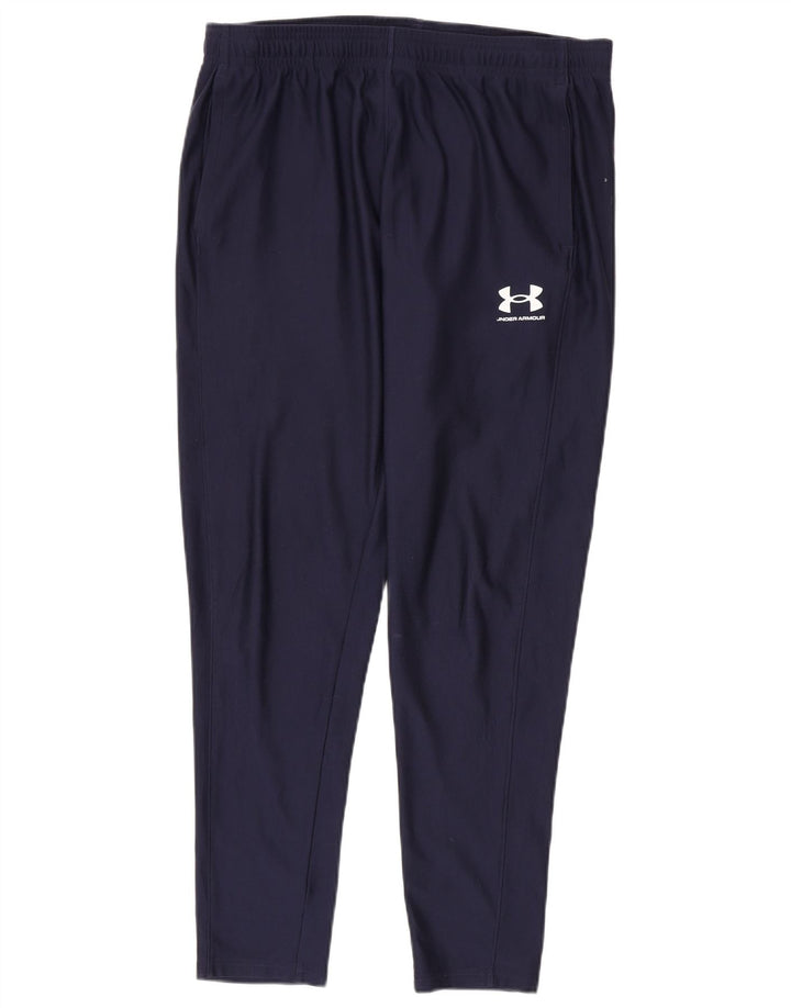 Pantaloni da tuta da uomo Under Armour grandi in poliestere blu navy