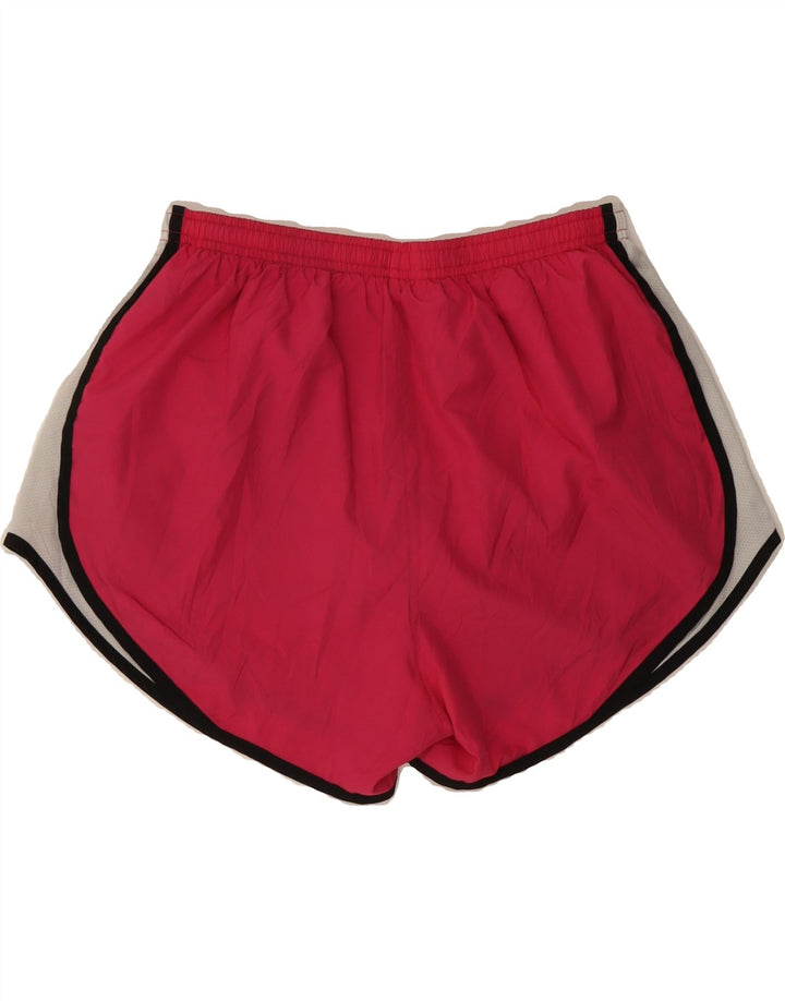 NIKE Womens Dri Fit Sport Shorts UK 12 Medium  Pink Colourblock Polyester Vintage Nike and Second-Hand Nike from Messina Hembry 