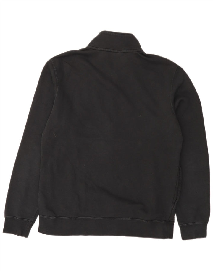 Nike Mens Zip Neck Sweatshirt Jumper Medium Black Cotton