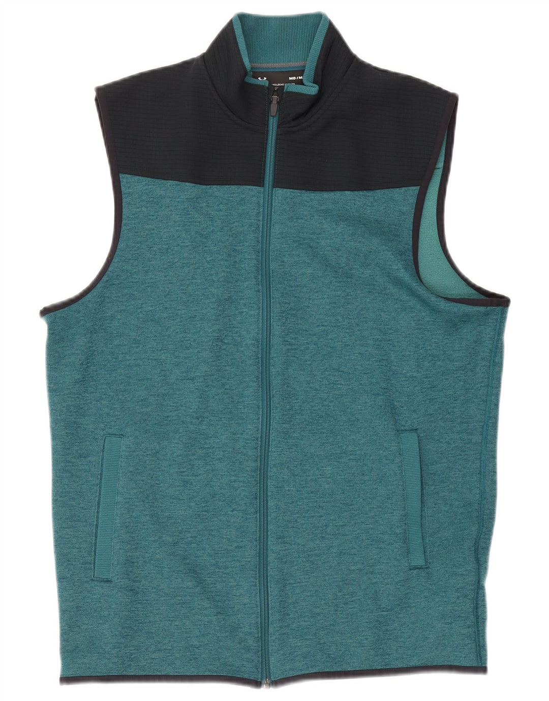 Giacca da ginnastica senza maniche da uomo Under Armour, colore verde medio