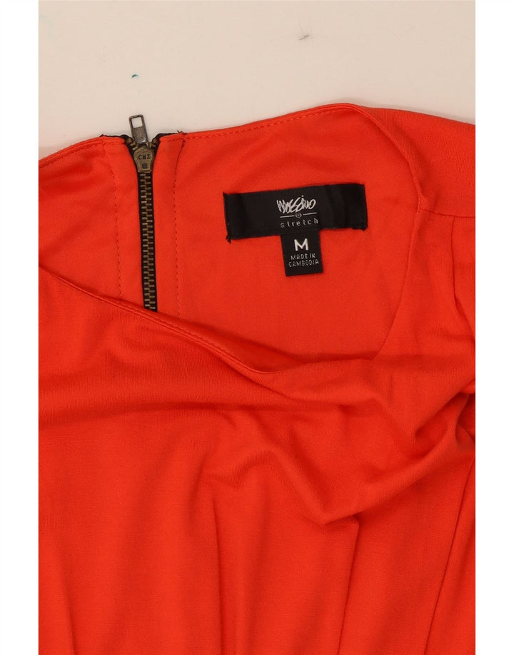 MOSSIMO Womens Sleeveless A-Line Dress UK 14 Medium Orange Rayon Vintage Mossimo and Second-Hand Mossimo from Messina Hembry 