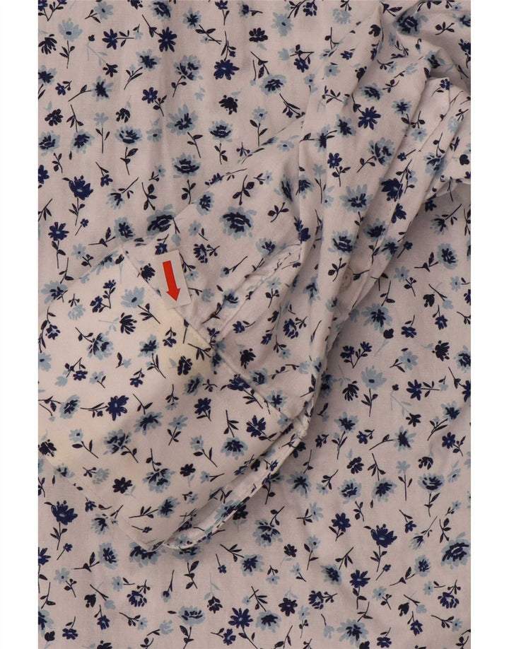 Calliope Mens Regular Fit Shirt 2XL White Floral Cotton