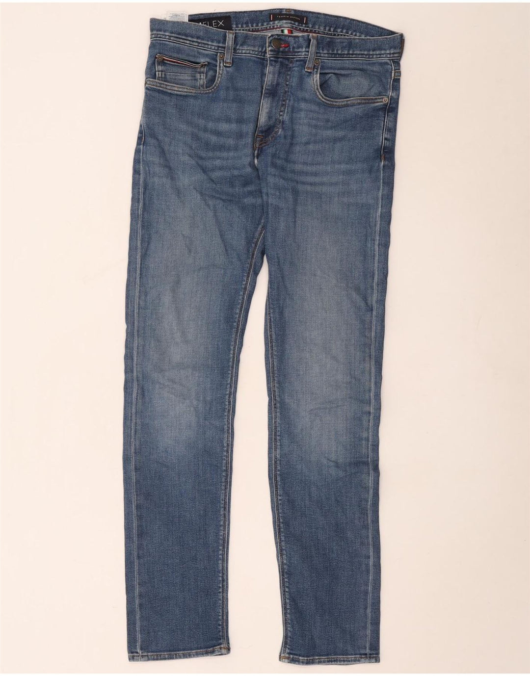 Tommy Hilfiger Mens Slim Jeans W34 L31 Blue Cotton