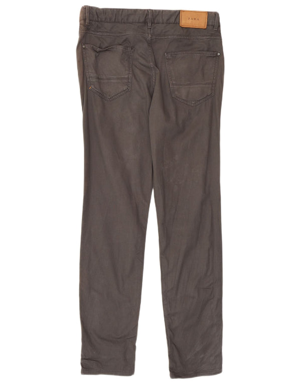 Zara Mens Slim Casual Trousers EU 40 Medium W31 L32 Grey