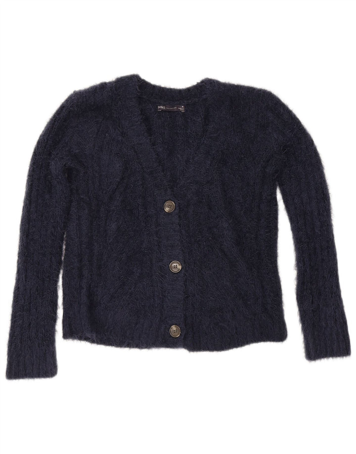 Maglione cardigan da donna Marks & Spencer UK 14 Poliestere blu navy medio