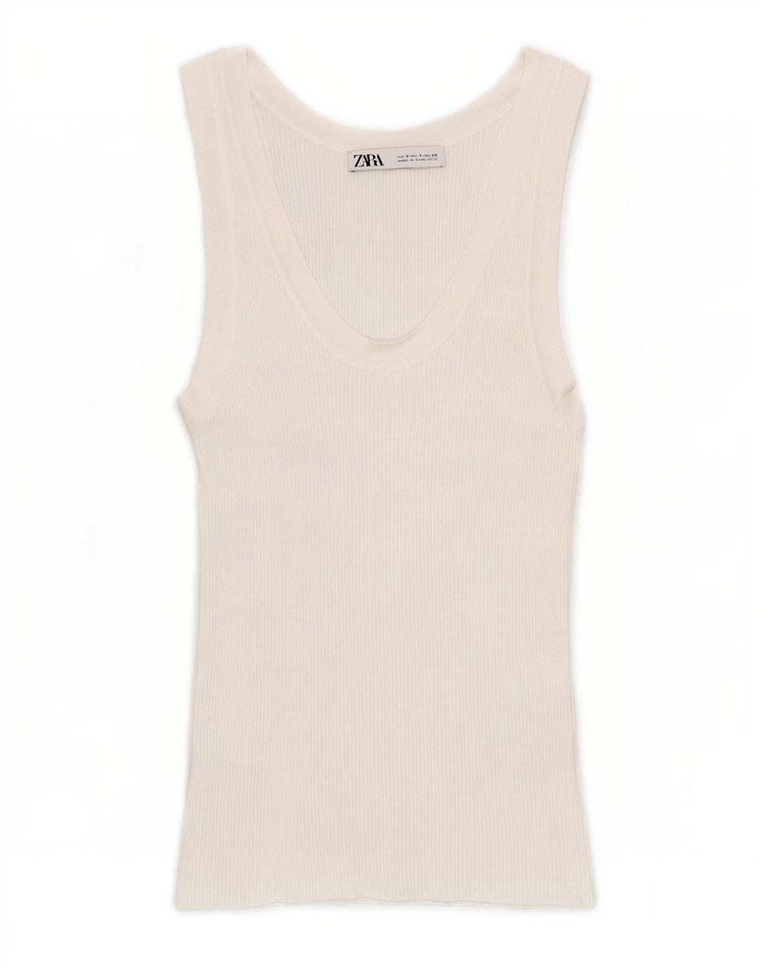 Zara Womens Vest Top UK 8 Small White Viscose