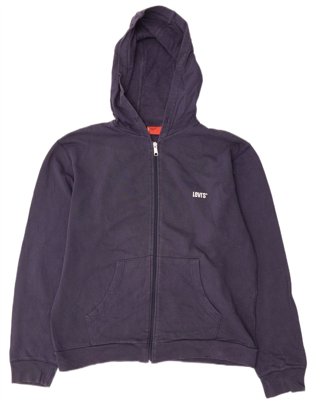 Levi's Mens Zip Hoodie Sweater Large Navy Blue Cotton