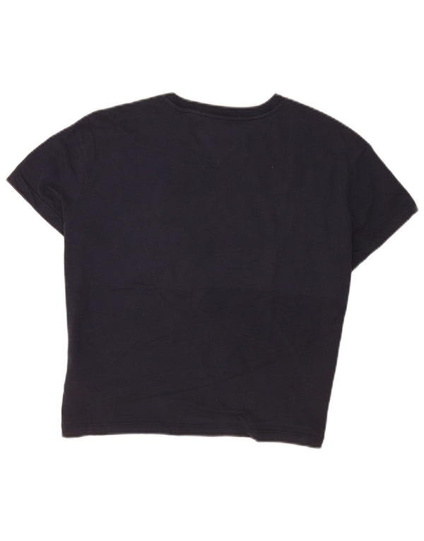 Tommy Hilfiger Damen-T-Shirt mit Grafik, UK 6, XS, Marineblau, Farbblock