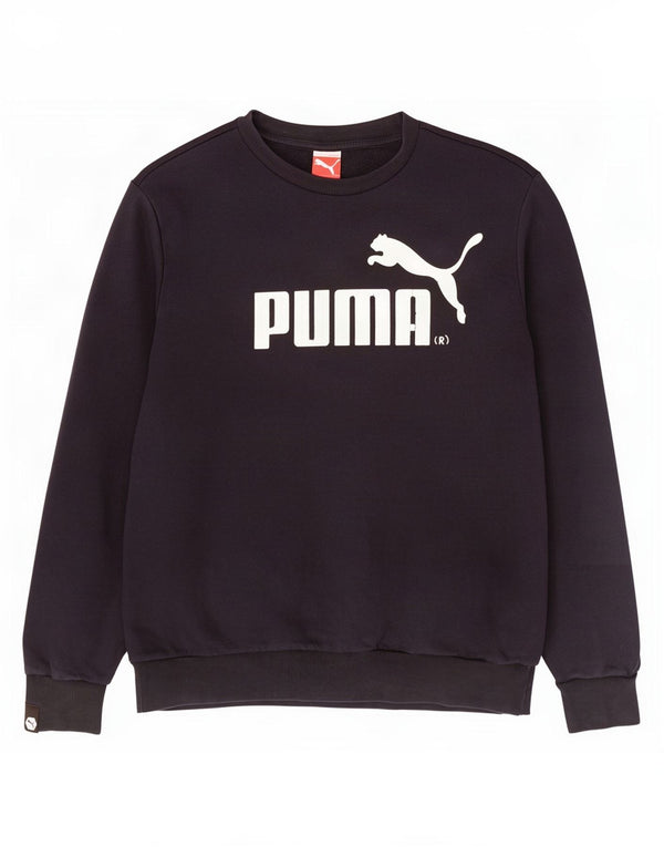 Puma Mens Graphic Sweatshirt Jumper Large Black