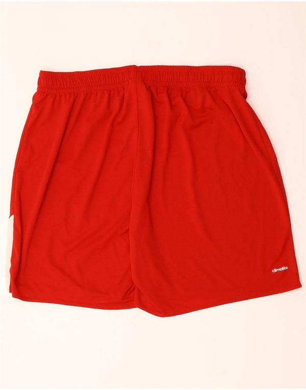 Pantaloncini sportivi Adidas Climalite da uomo 2XL Poliestere color block rosso