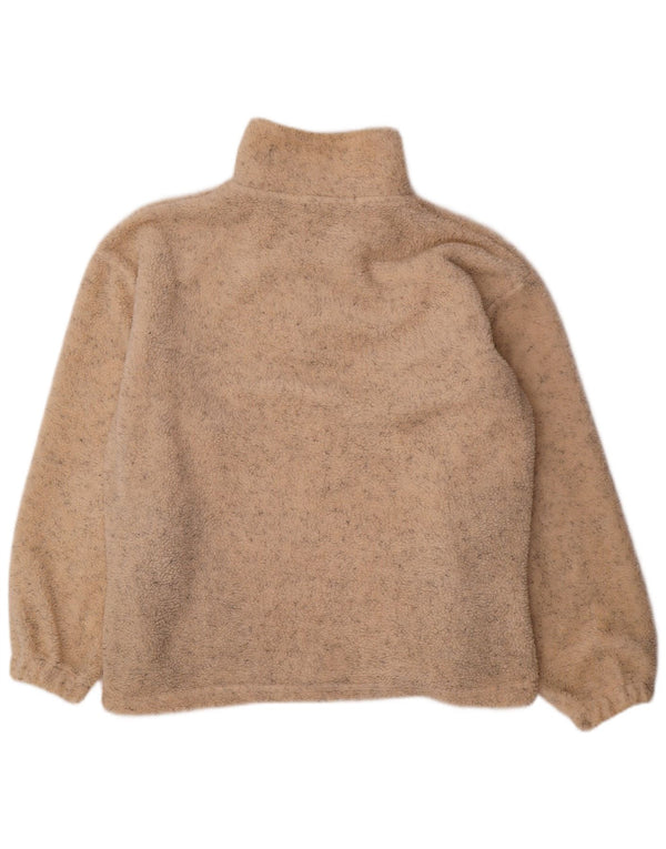 Angelo Muroni Pull Polaire Col Zippé Homme XL Beige Moucheté Polyester