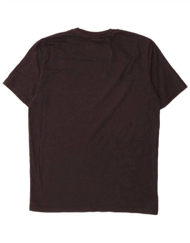 Champion Mens Graphic T-Shirt Top Small Black Cotton