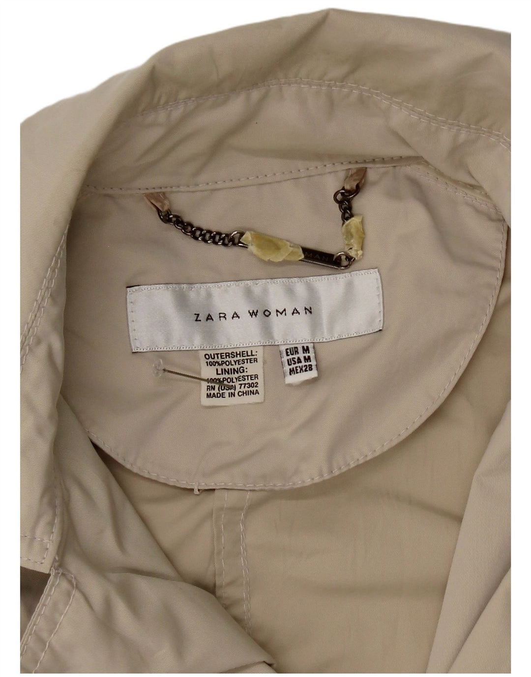 Zara Womens Double Breasted Jacket UK 12 Medium Grey Polyester