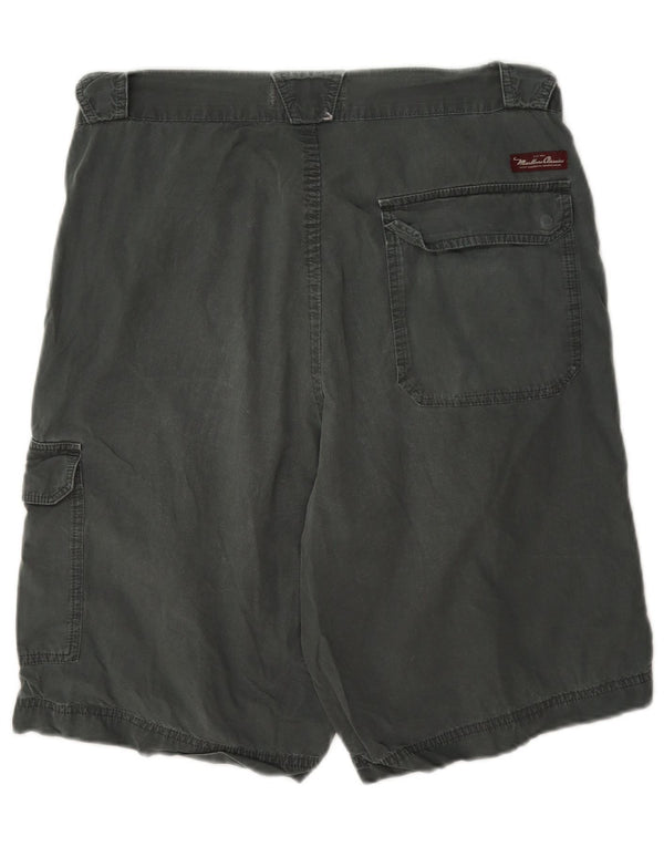 Shorts cargo masculino Marlboro Classics EU 50 grande W34 algodão cinza