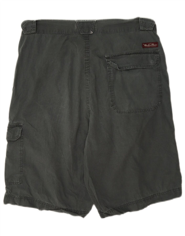 Shorts cargo masculino Marlboro Classics EU 50 grande W34 algodão cinza