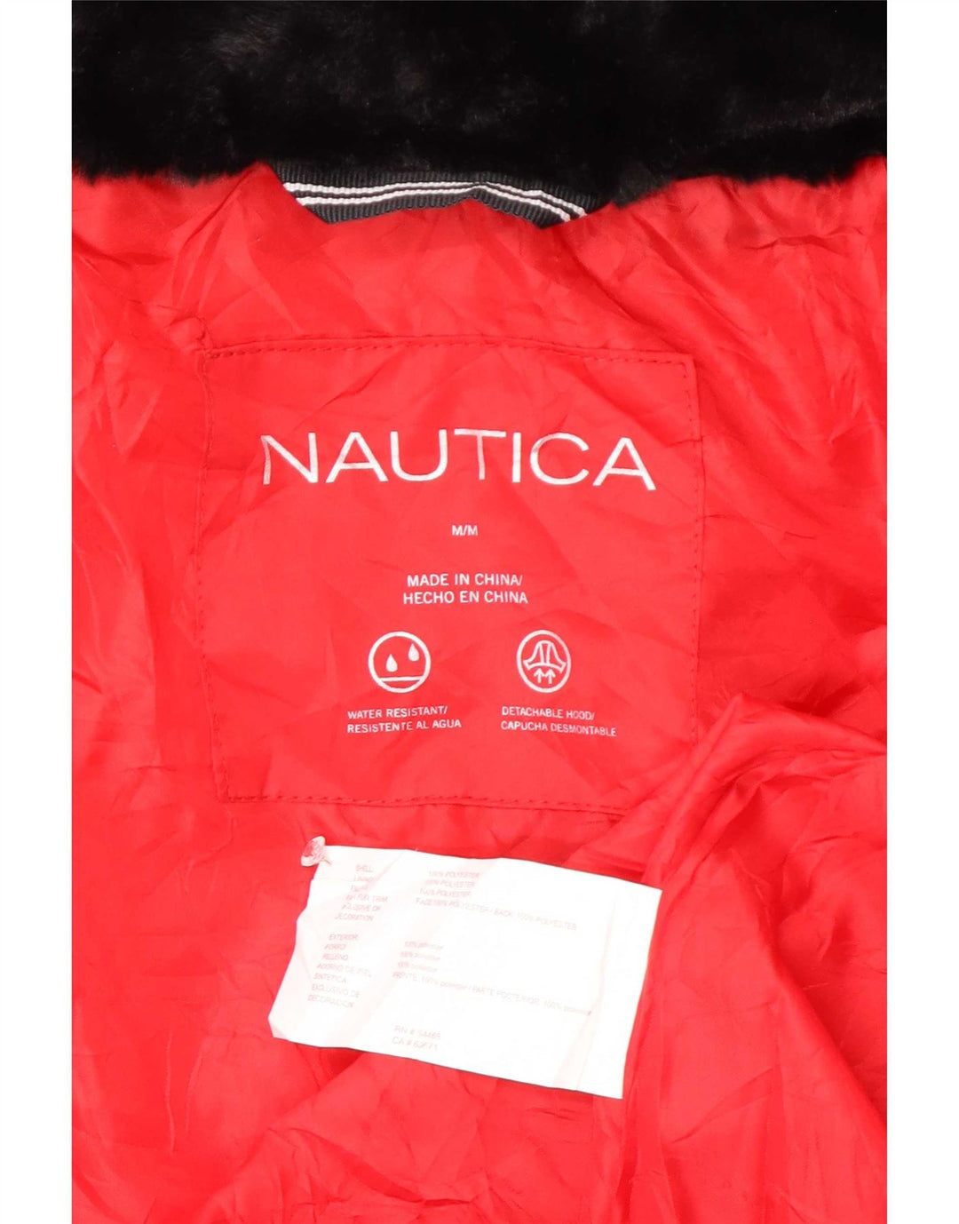 Nautica Γυναικείο μπουφάν με κουκούλα UK 14 Μεσαίο κόκκινο πολυεστέρα