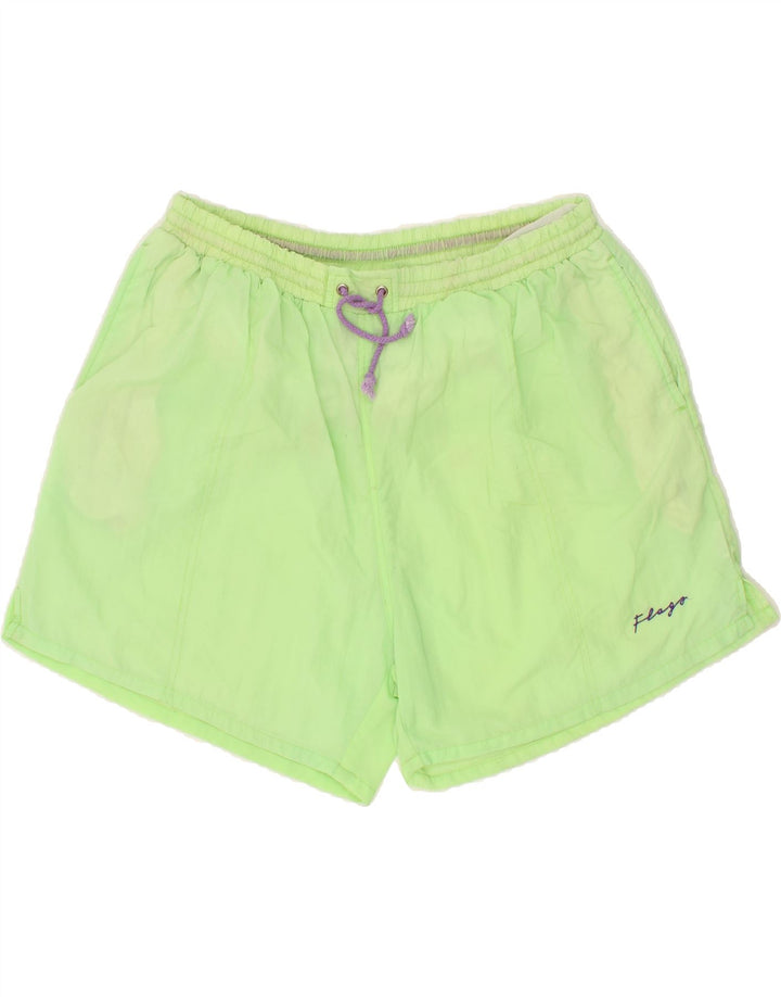 VINTAGE Mens Graphic Swimming Shorts XL Green Vintage Vintage and Second-Hand Vintage from Messina Hembry 