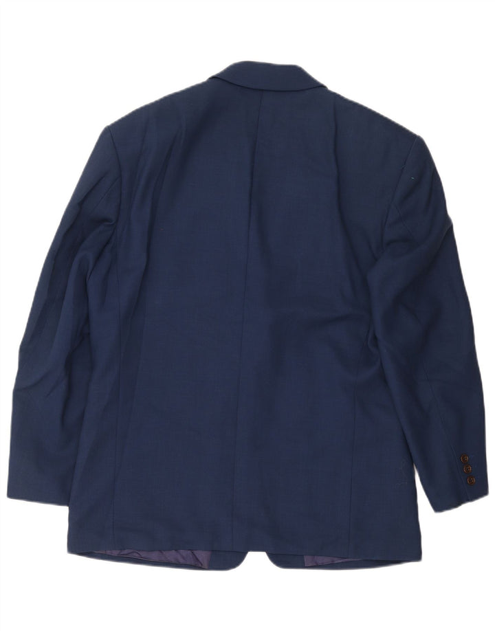 Giacca blazer a 3 bottoni Marks & Spencer da uomo UK 40 viscosa blu medio