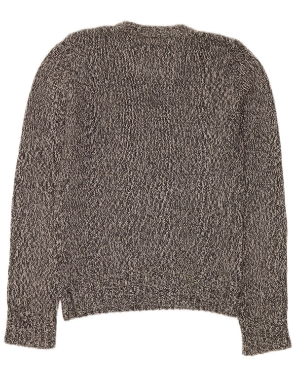 Abercrombie & Fitch Damen Muskel-Pullover mit Rundhalsausschnitt, Gr. 10, Größe S, Grau