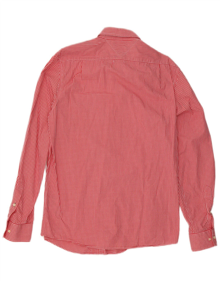 Tommy Hilfiger Herre Slim Fit Skjorte Størrelse 15 1/2 Medium Rød Gingham
