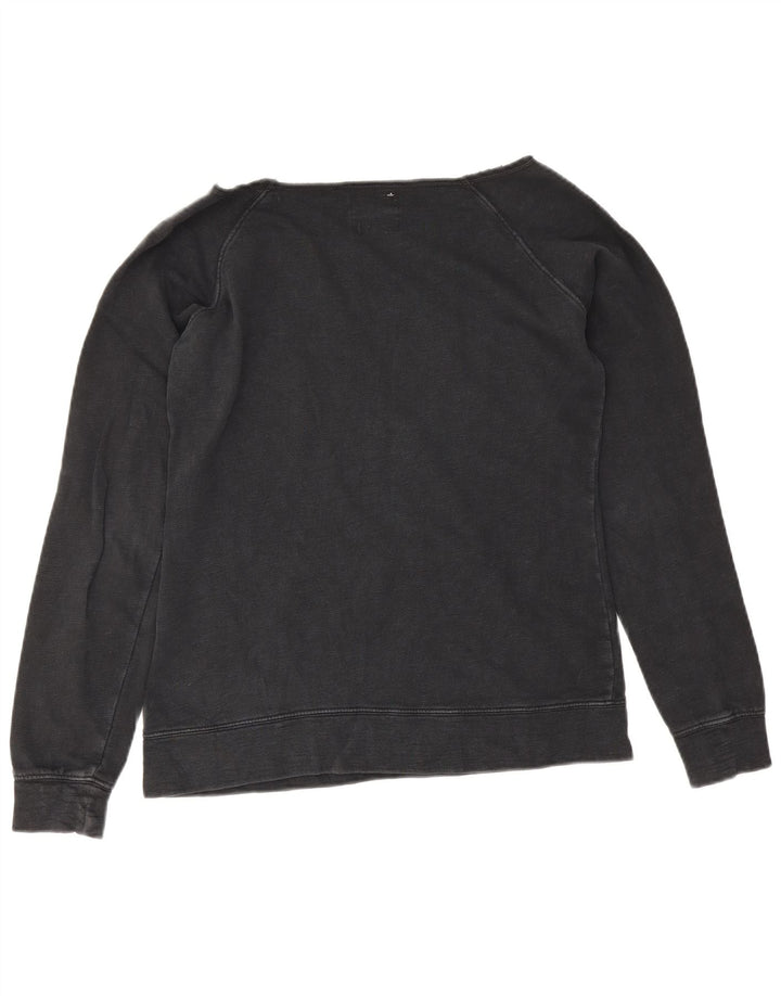 Champion Womens Heritage Oversized Sweatshirt Jumper UK 10 Small Black