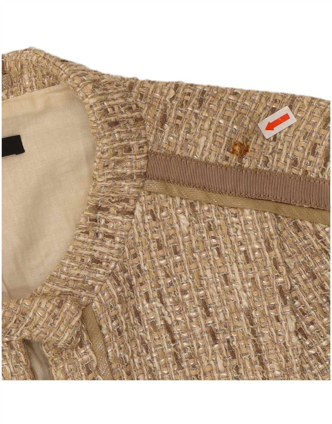 Hugo Boss Dame Overfrakke UK 14 Medium Beige Bomuld