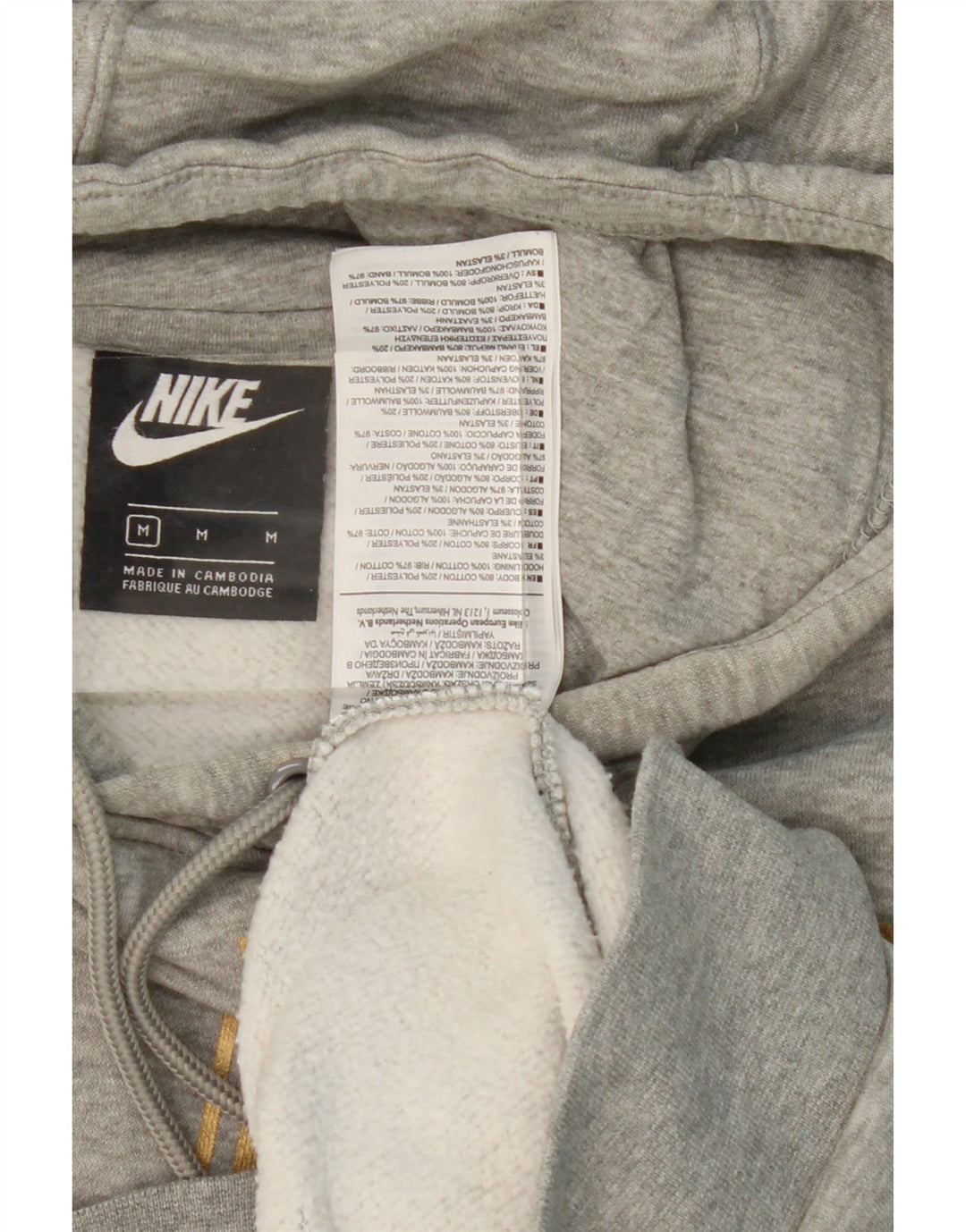 NIKE Mens Graphic Hoodie Jumper Medium Grey Cotton Vintage Nike and Second-Hand Nike from Messina Hembry 