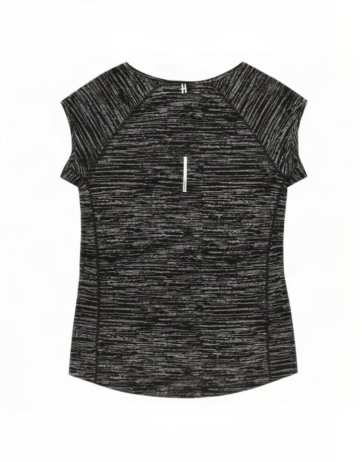 Tricou Nike Dri Fit pentru femei Top UK 12 Medium Black Flecked Poliester