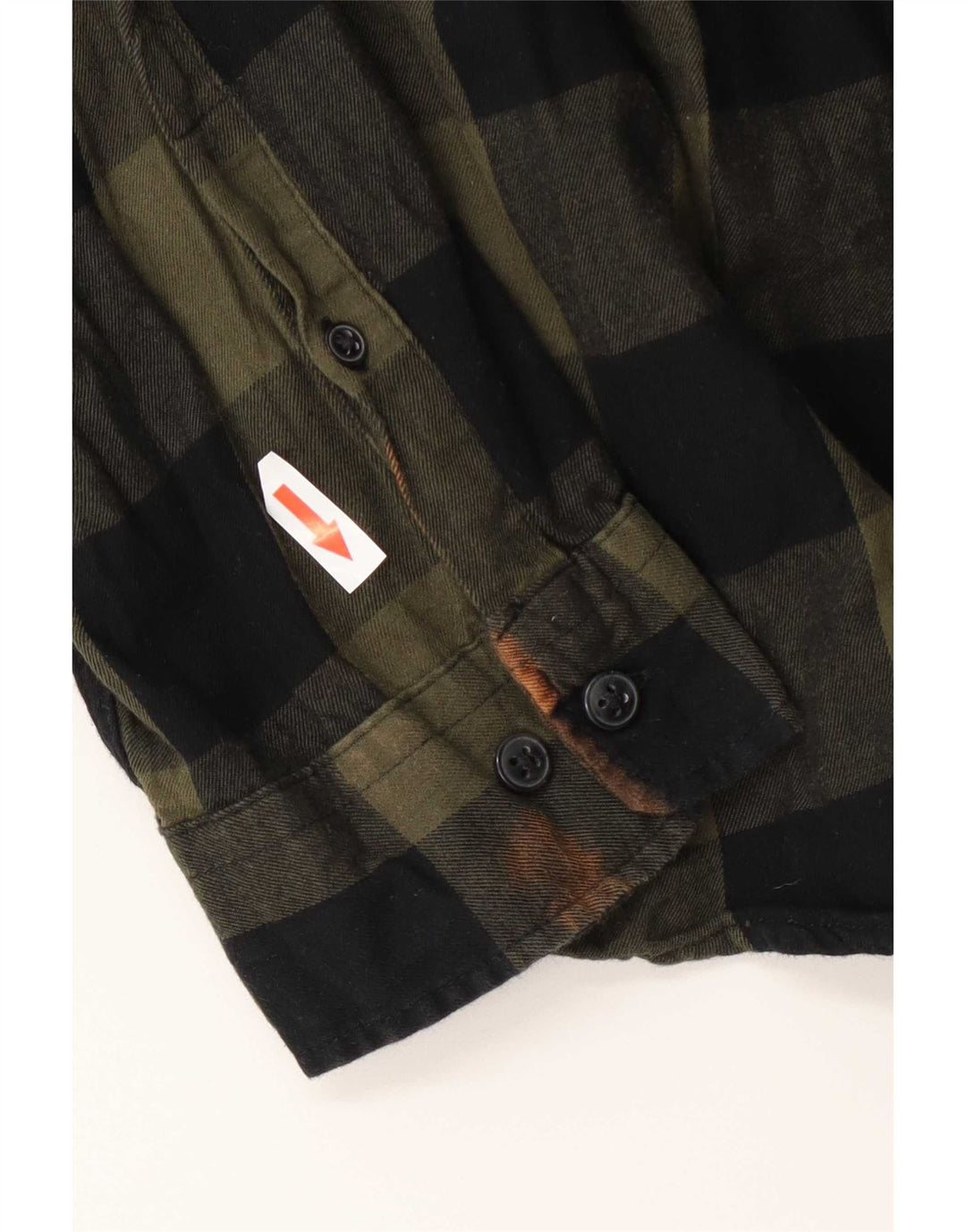 Jack & Jones Mens Flannel Shirt XL Green Gingham Cotton