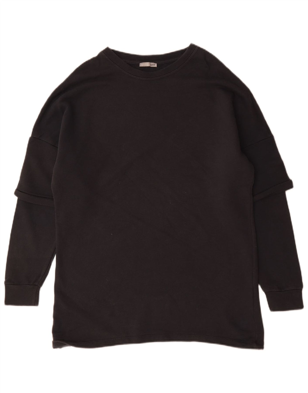 Zara Mens Sweatshirt Jumper Small Black Cotton