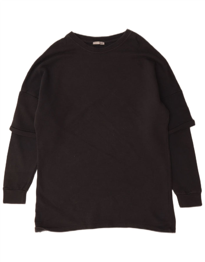 Zara Mens Sweatshirt Jumper Small Black Cotton