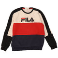 Fila Herren-Sweatshirt mit Grafik, klein, mehrfarbig, Colourblock-Baumwolle