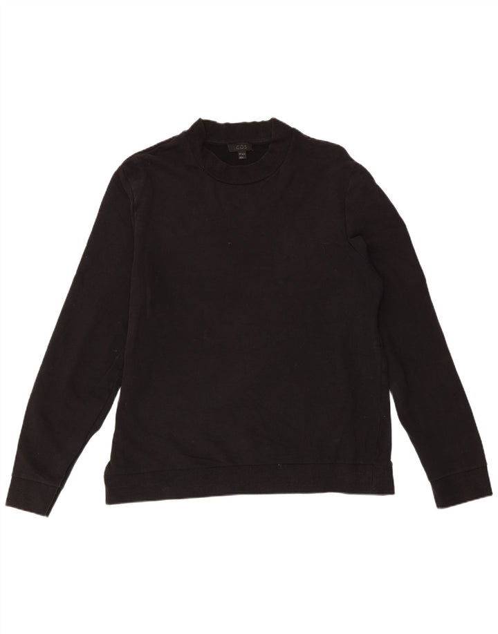 COS Sweatshirt til mænd, stor sort bomuld