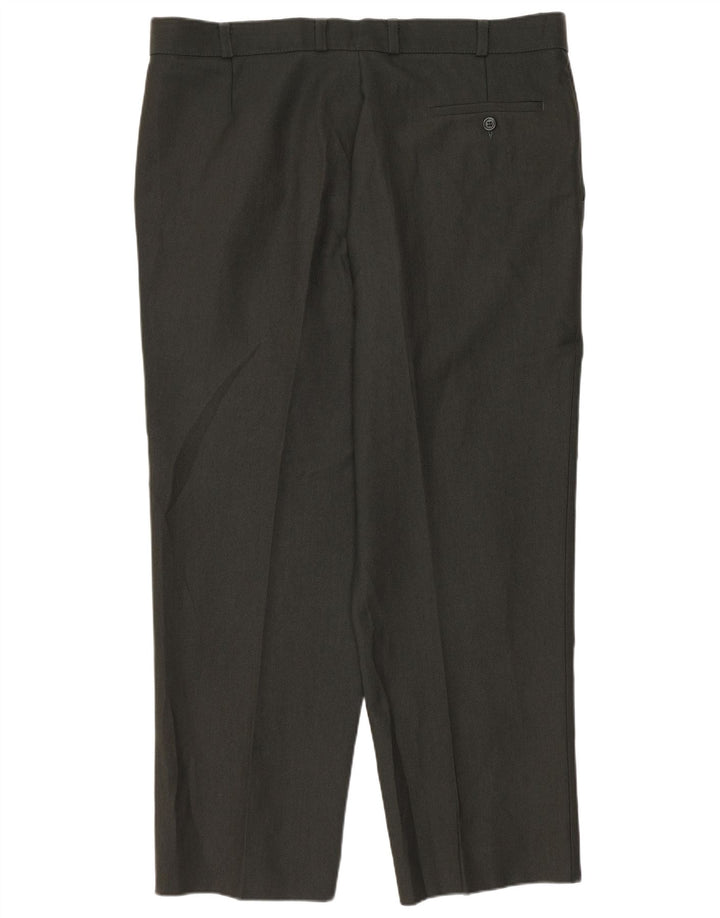 Marks & Spencer Straight Chino-bukser til mænd W38 L29 Grøn polyester