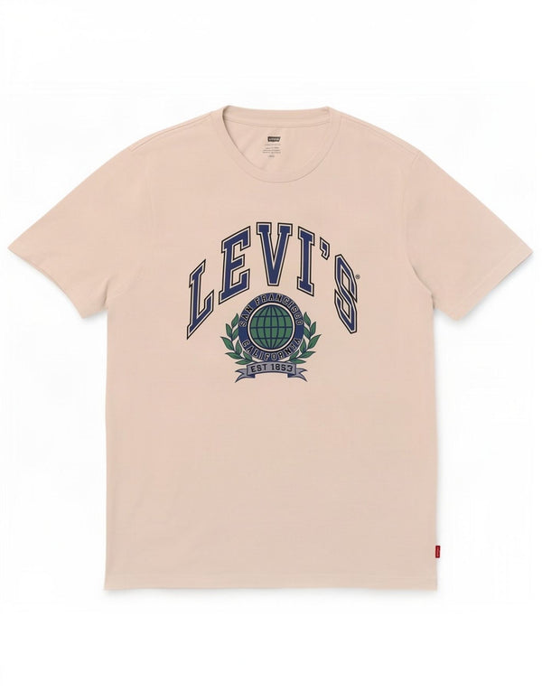 Camiseta gráfica masculina Levi's Top grande de algodão branco