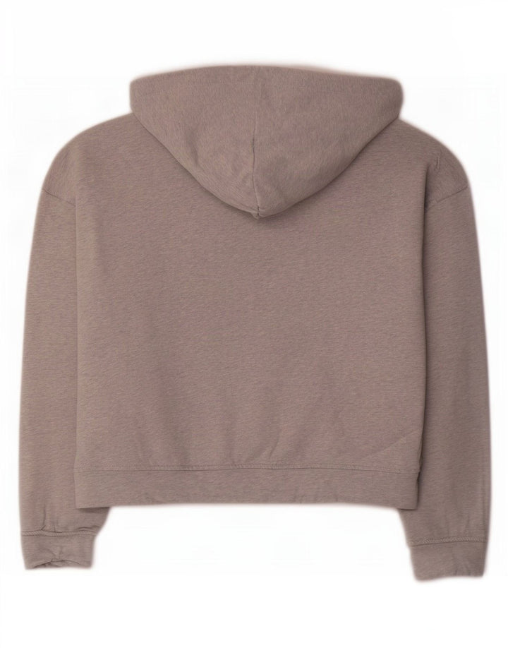Hugo Boss Womens Graphic Oversized Hoodie Jumper UK 14 Medium Grey